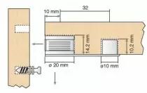 Ferrure d\'assemblage à excentrique vB 35/VB 36 Permo