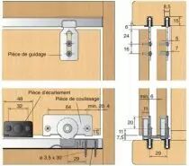 Ferrure de portes coulissantes bois slide line 56