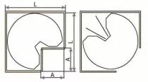 Ferrure pour meuble d\'angle