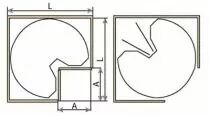 Ferrure pour meuble d\'angle