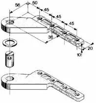 Ferrure réversible - Pour porte bois et métal