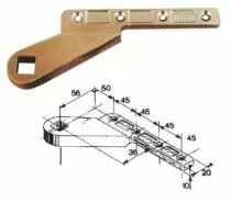 Ferrure réversible - Pour porte bois et métal