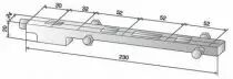 Ferrure réversible pour porte acier - aluminium et bois - double action
