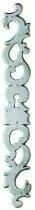 Finition fer brut acier - entrée ancienne pour porte - Hauteur 275 mm - largeur 35 mm