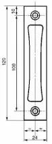 Gâche de serrure Stremler plate haute et basse pour 6370 et 6374