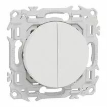 Gamme d\'appareillage mural Odace blanc craie