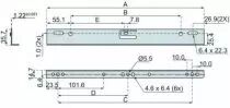 Jeu d\'équerre DB 633 pour glissières 2132 / 3732 et 3832