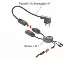 Kit 3 spots Sign square - sign Square - 3 x 2,3 Watts / 12 V