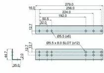 Kit équerre DB 635 pour glissières 5321