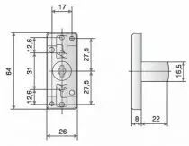 Kit serrure 2 points haut et bas - 2675