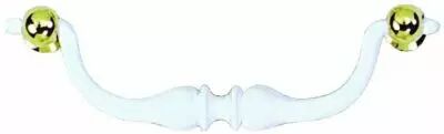 Poigne 2 attaches finition laiton / poxy blanc