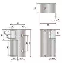 Pour serrure horizontale - double empennage