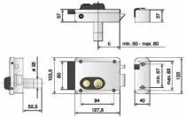 Serrure de grille série V97 - Tension 12 Vca - 1,5 A