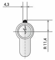 Serrure pour menuiserie métallique - Cylindre spécial