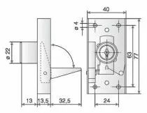 Serrure pour porte coulissante