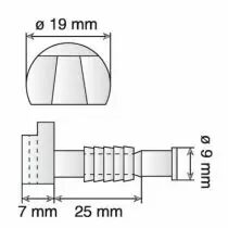 Taquet fixation étagère à chant - sachet de 100 non déconditionnable